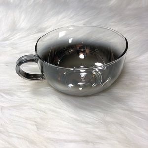 Glass Tea Cup Silver Ombre Glassware